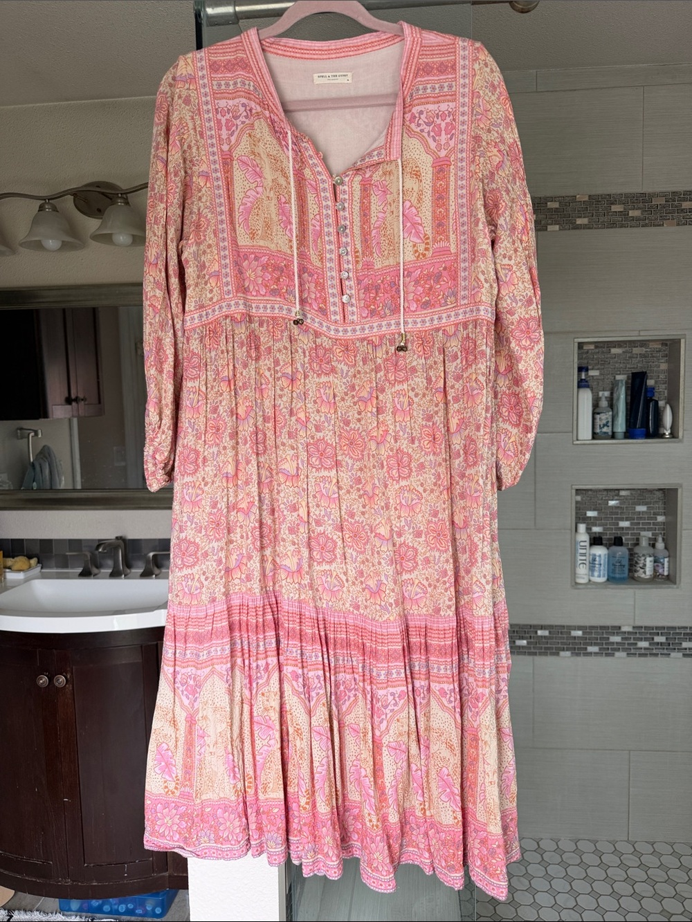 Spell Pink Paisley Maxi Dress